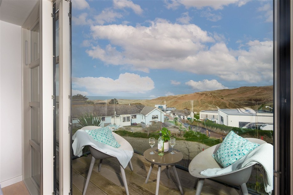 Balcony at Sandyford, Holywell Bay