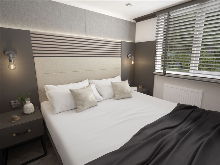 One of the bedrooms at Dubs Luxury Family Pod in Keswick