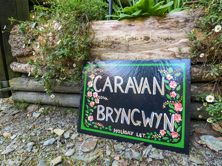 This is the garden at Caravan Bryngwyn in Boncath