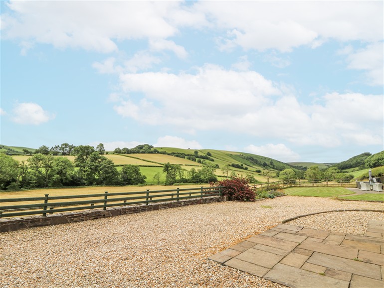 The garden at Waun Yscir in Merthyr Cynog near Brecon