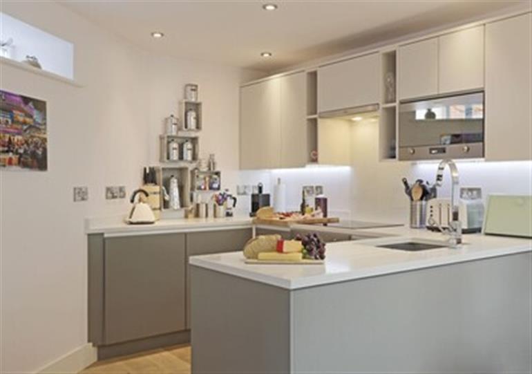 This is the kitchen at 1 White Point Southwold