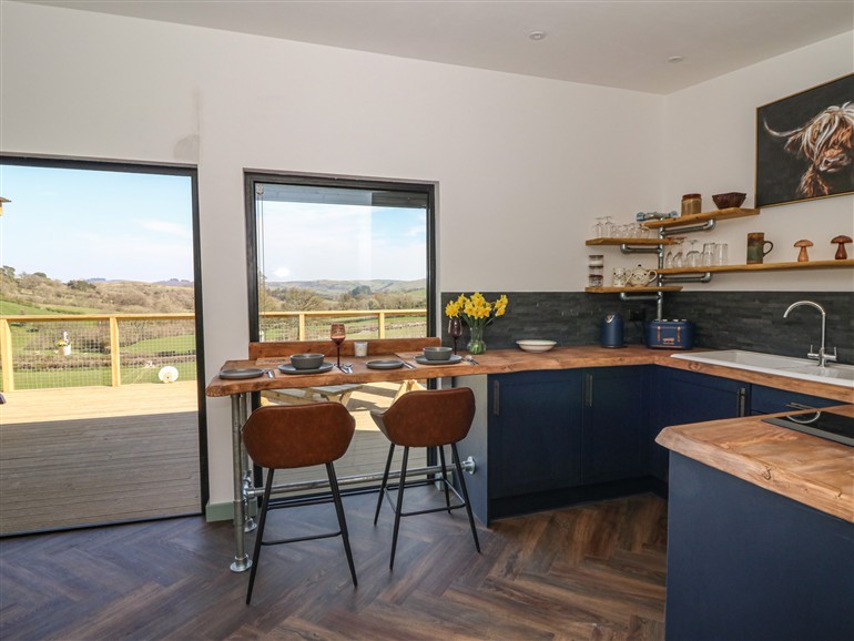 This is the kitchen at Bryn Hafod near Llandrindod Wells