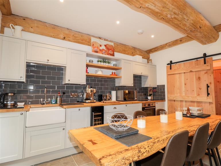 This is the kitchen at Pine Marten Lodge near Nethy Bridge