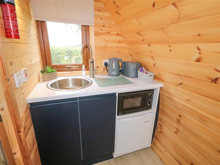 This is the kitchen at Pod 6 in Ballycastle