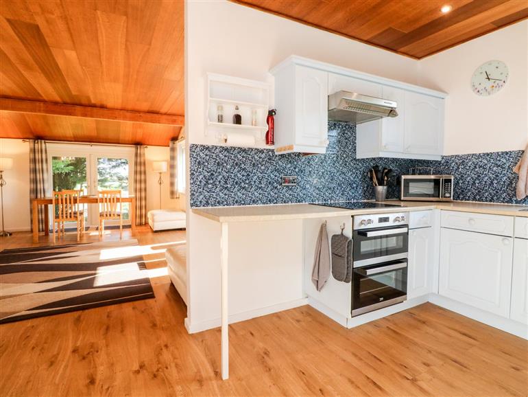 The kitchen at Stonewood Lodge near Woolsery