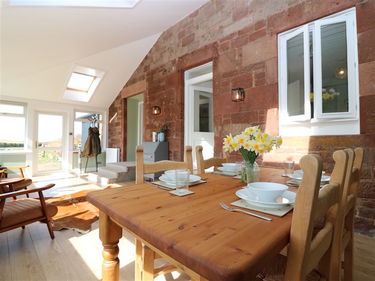 The living room at 1 Deuchrie Cottages near East Linton