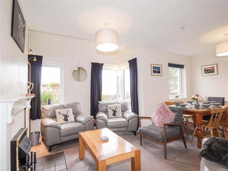 The living room at 14 Lochside in Dunvegan