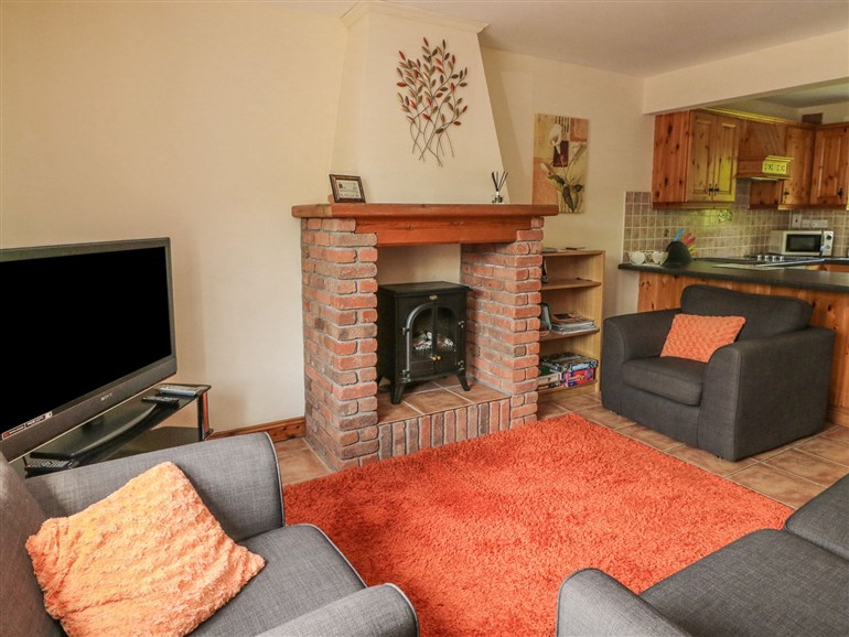 The living room at 18 Dalewood in Glengarriff