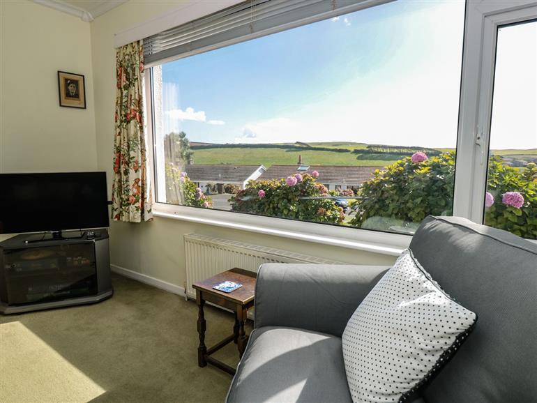 The living room at 33 Weymouth Park in Hope Cove