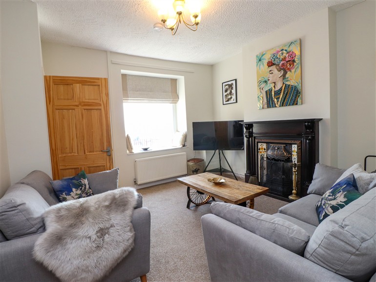 This is the living room at 4 Bay View Terrace in Llandudno