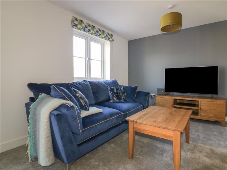The living room at 4 Trerammet Crescent in Tintagel