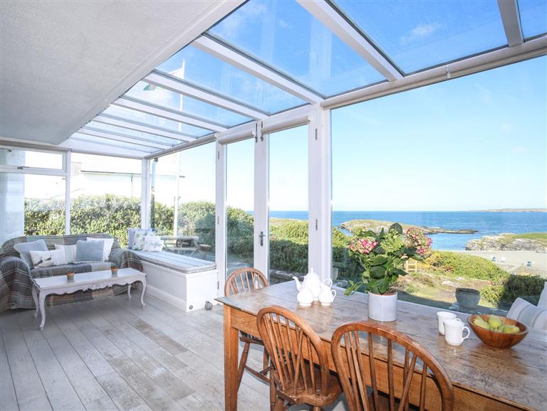This is the living room at Avilion in Trearddur Bay