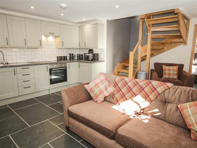 The living room at Barn 3 in Llangollen
