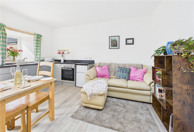 The living room at Bathach Beag in Balvicar