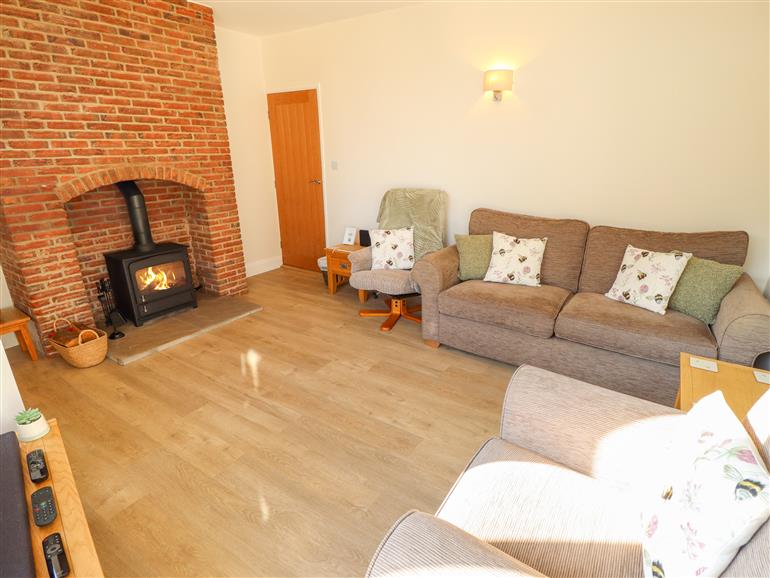This is the living room at Beach Haven in Anderby Creek
