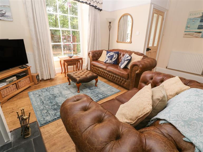 The living room at Beacon Lodge in Mevagissey
