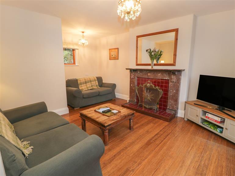 This is the living room at Beser Cottage near Llanbedr