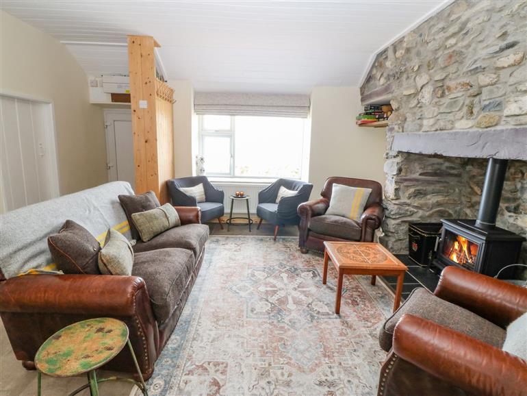 The living room at Bryn Derwen near Penygroes