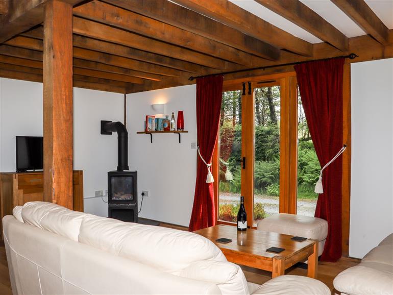 This is the living room at Bybrook Lodge in Davidstow near Camelford