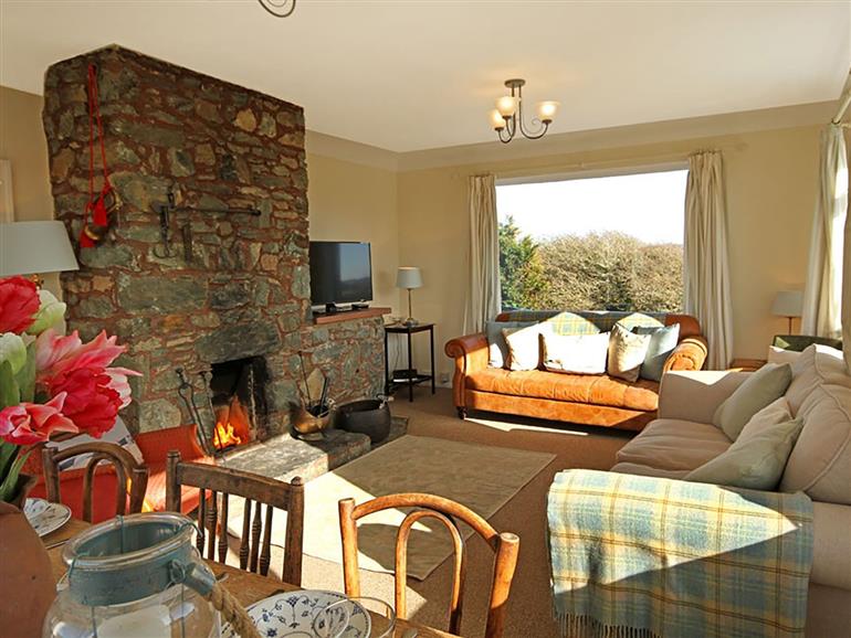 This is the living room at Cerrig in Rhoscolyn