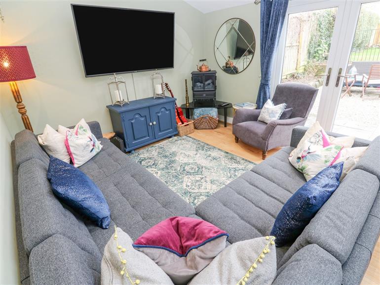 This is the living room at Cinders Loft in Illogan