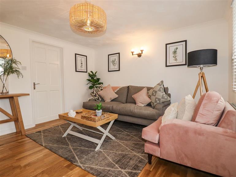 This is the living room at Clipper Cottage near St Austell