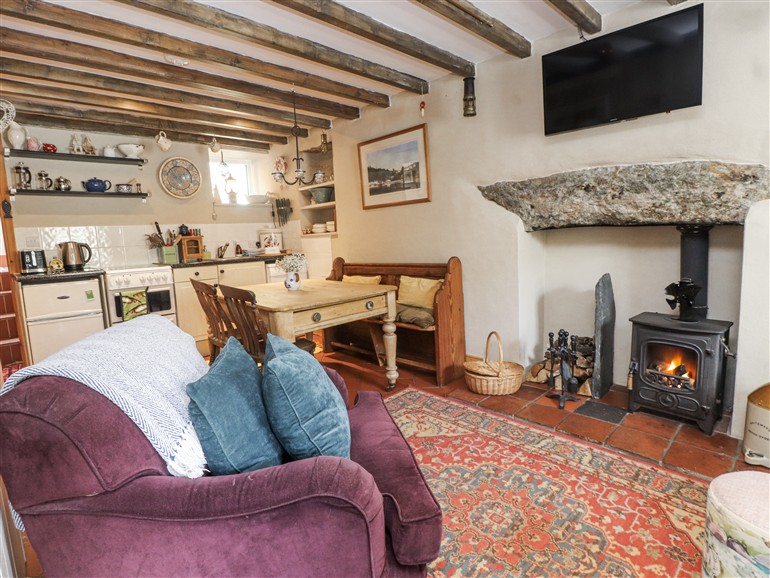 The living room at Copper Miners Cottage in Beddgelert