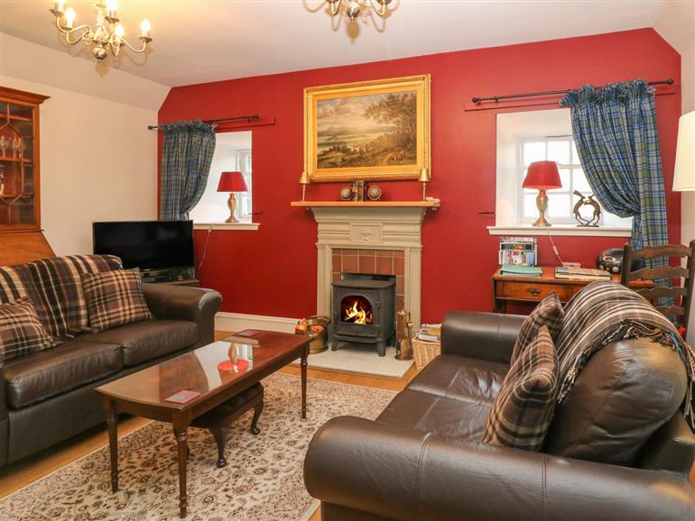 This is the living room at Courtyard Cottage in Drumoak near Peterculter