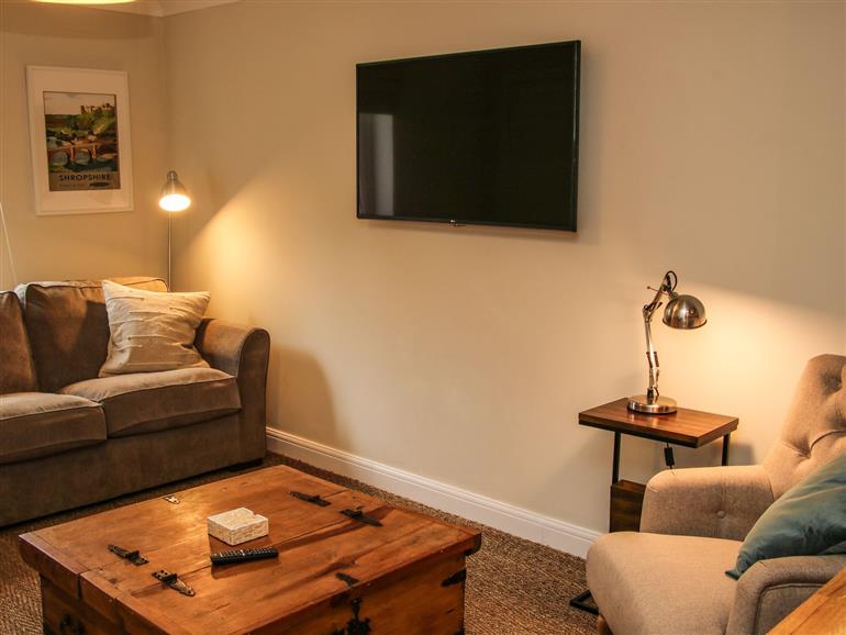 The living room at Courtyard Cottage in Ironbridge
