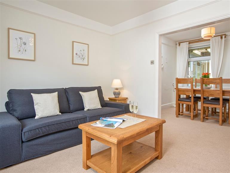The living room at Crew House in Dartmouth