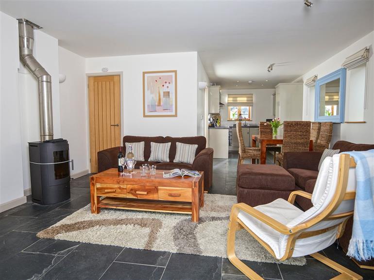 The living room at Curlew in Dartmouth