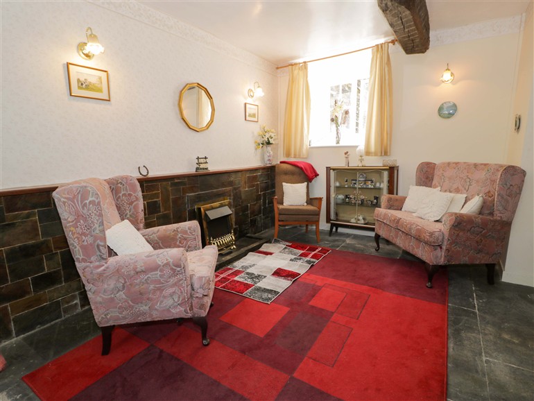 This is the living room at Cynfal Fawr near Blaenau Ffestiniog