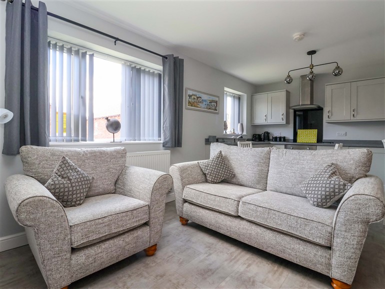 This is the living room at Dan’s Holiday Cottage in Barmston