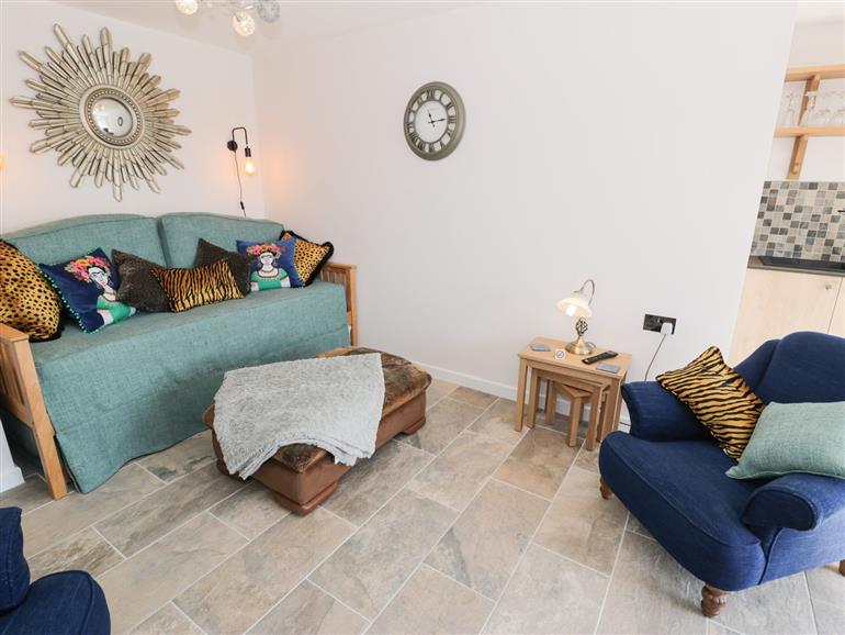 The living room at Drws y Gorlan in Llanerch-y-medd