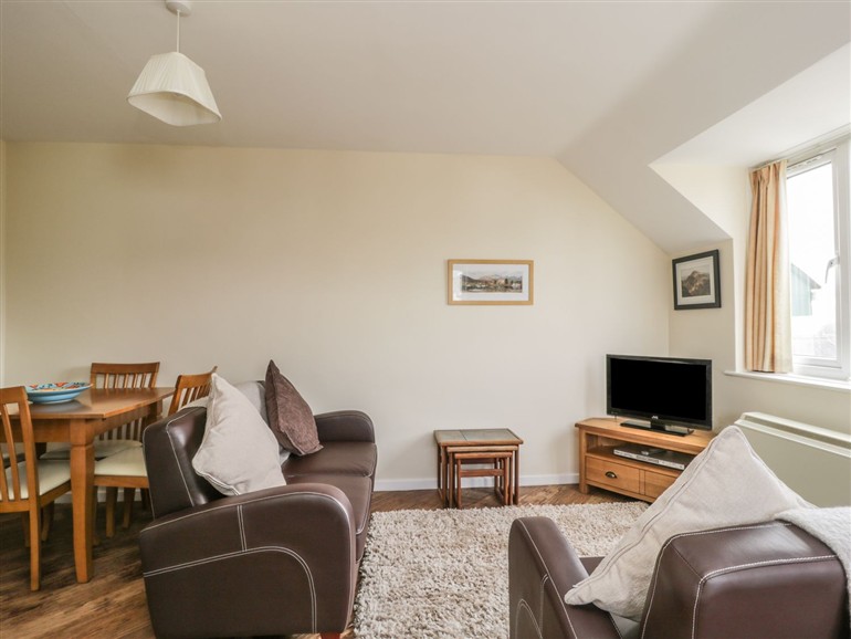 This is the living room at Eve’s Attic in Bowness-On-Windermere
