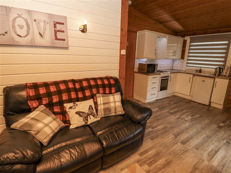 The living room at Farnes Lodge in Longframlington