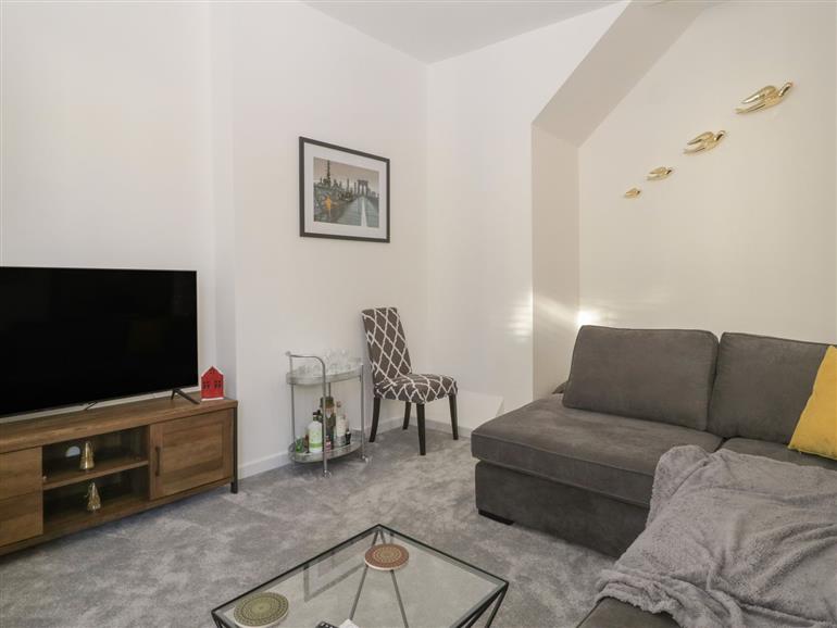 The living room at Flat 1 in Weymouth