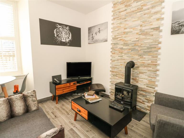 The living room at Flat A in Killin