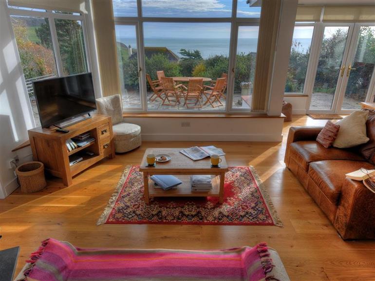 This is the living room at Fleur in Lyme Regis