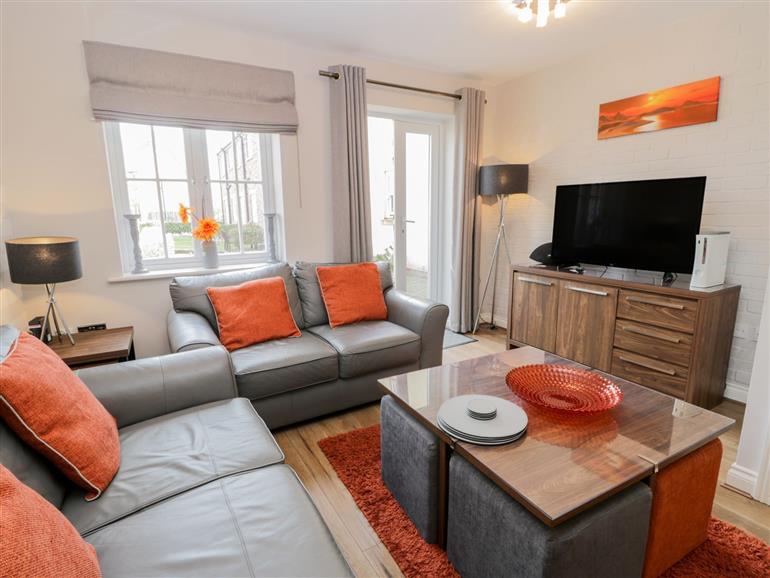 This is the living room at Gone Crabbing in The Bay