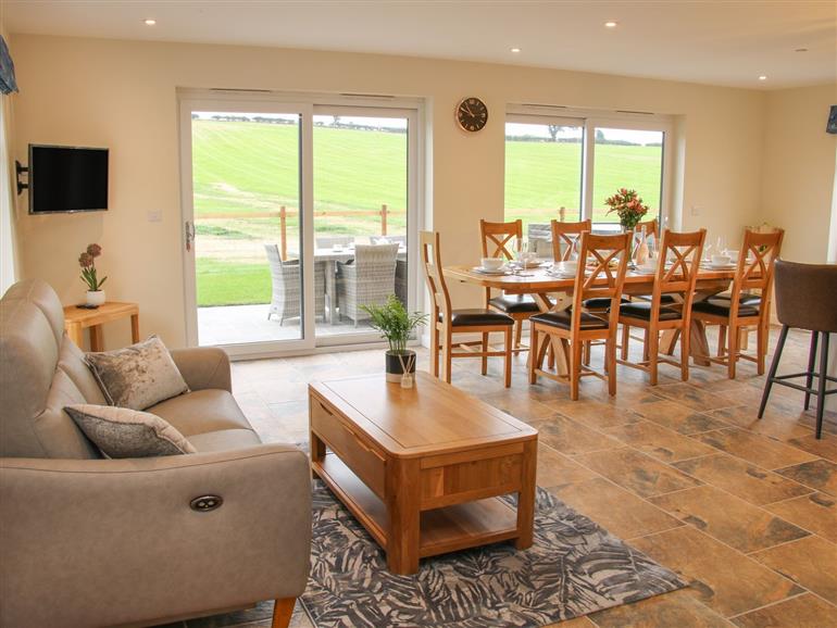 The living room at Holly Lodge near Montgomery
