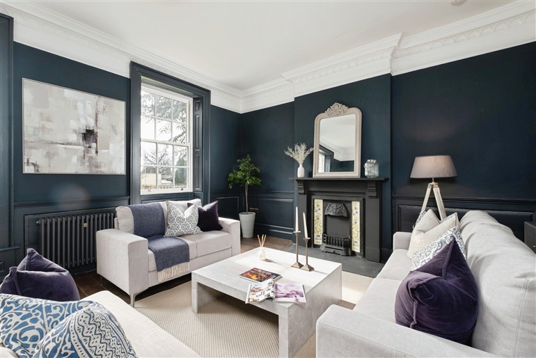 The living room at Holmer House Farm in Holmer near Hereford