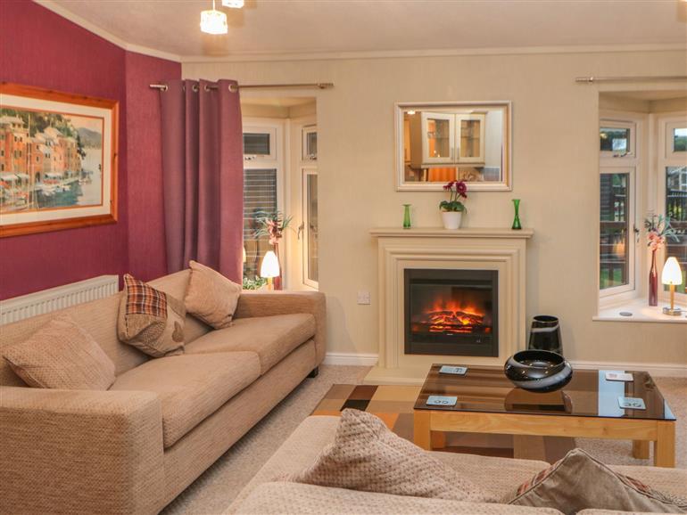 This is the living room at Honeysuckle Lodge in Tunstall near Catterick