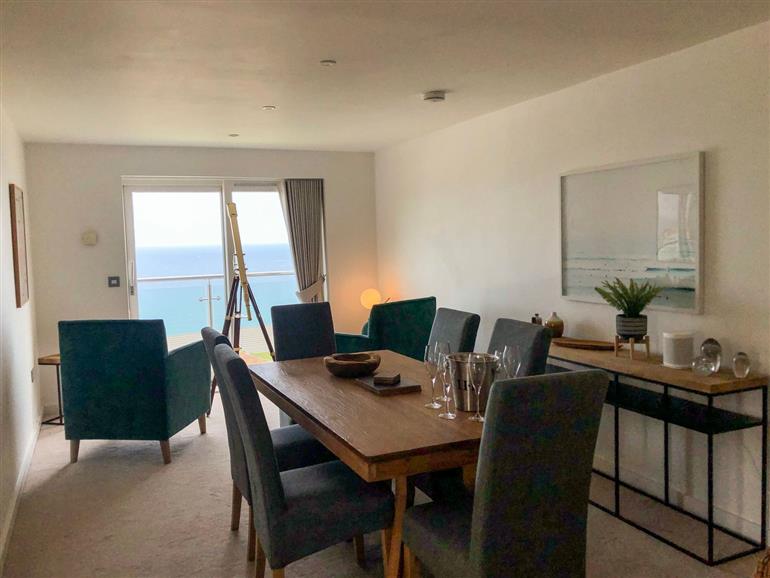 This is the living room at Horizon in Carbis Bay