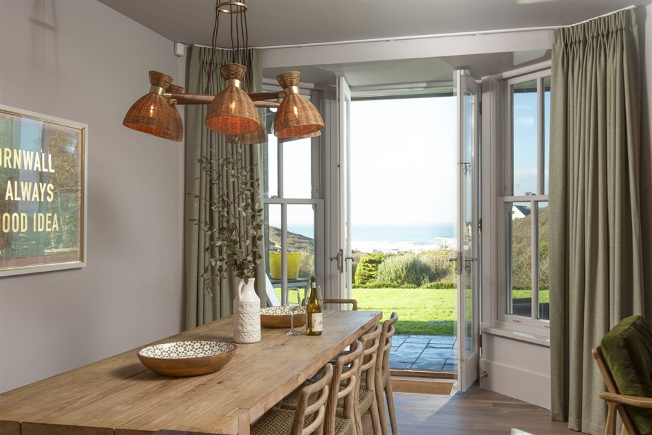 Living room in 2 The Whitehouse, Watergate Bay