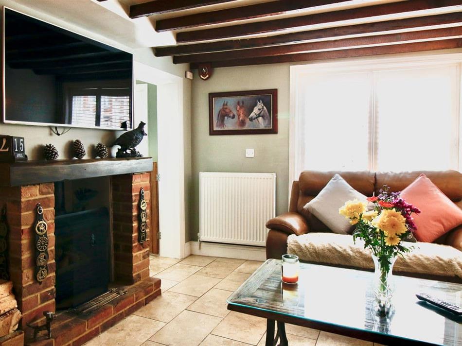 Living room in April Cottage, Westbourne, near Chichester, Sussex