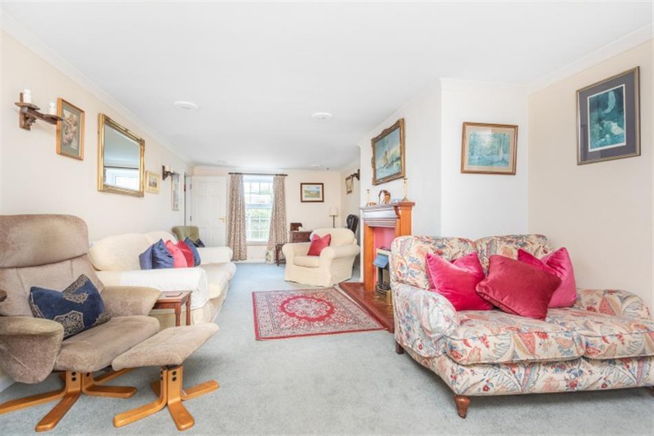 Living room in Clovelly Cottage, Crantock