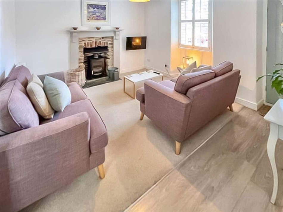Living room in Coble Cottage, Gerrans, near Portscatho