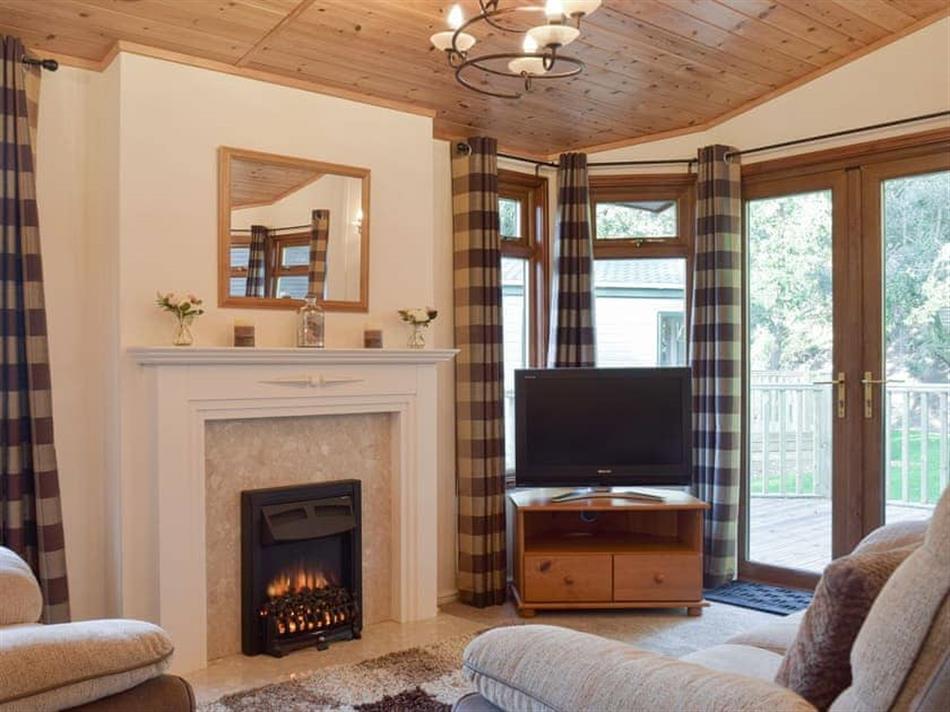 Living room in Colman Brook Lodge, Corton, near Lowestoft