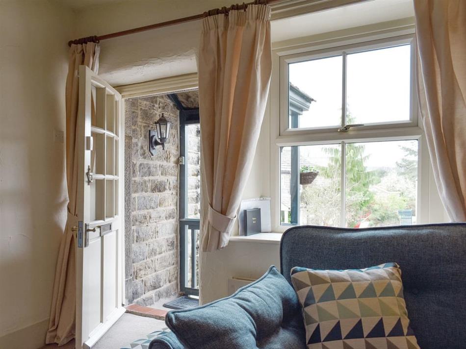 Living room in Corner Cottage, Baslow, near Bakewell